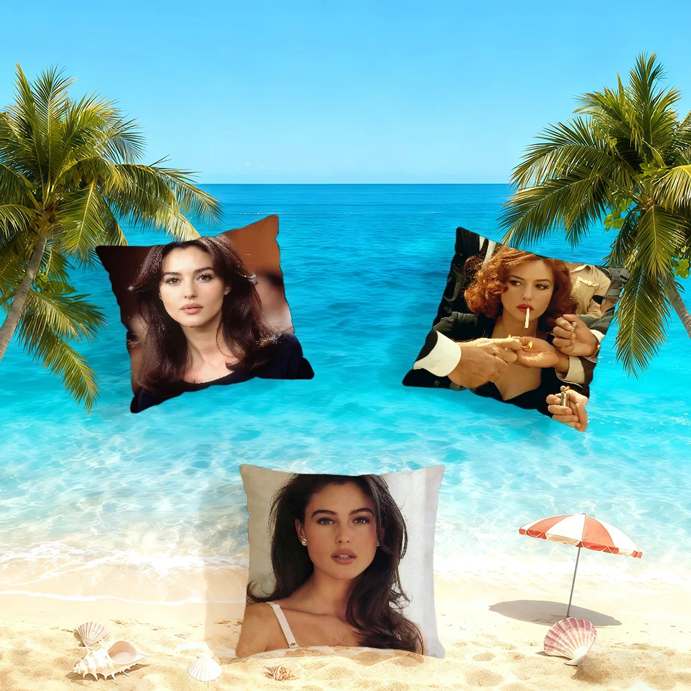 Funda de cojín M-Monica Bellucci Actor, ropa de cama para el hogar, funda de almohada para sofá, funda de cojín simple y suave para la piel, regalo para fiesta