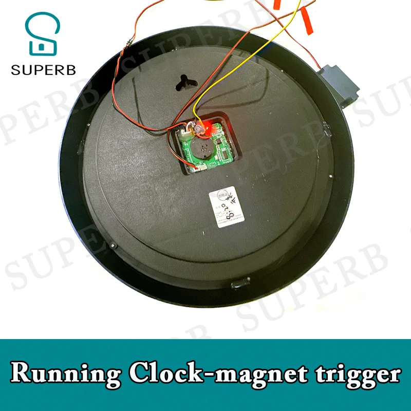 Imagem -03 - Escape Room Clock Prop Real Life Room Escape Running Clock Senha por Magnet Sensor Jogo de Aventura Correndo Novo 2024