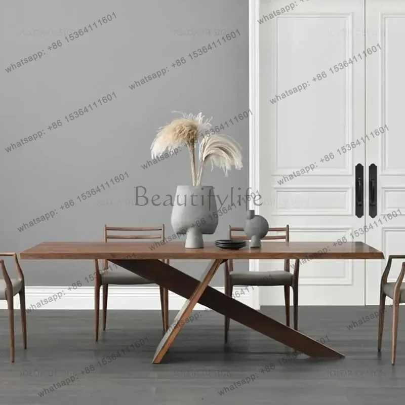 

yj9 Nordic Floor Dining Table Kitchen Party Style Living Room Dining Table Coffee Rectangular Big Tavoli Da Pranzo Home Furnitur