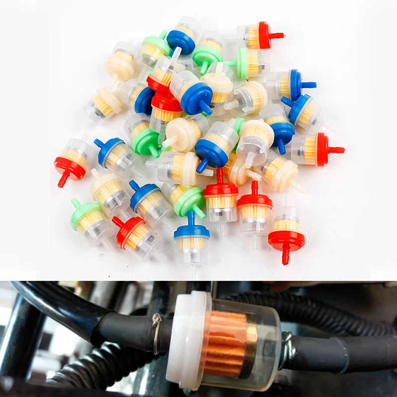 5//20/50/100pcs Professional Universal gasolene Gas Fuel gasolene Oil Filter for Motorcycle Moped Scooter Dirt Bike ATV Accessor