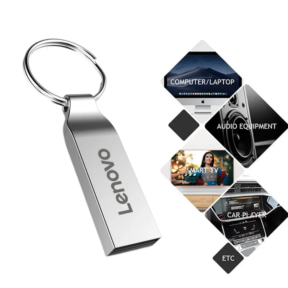 Lenovo แฟลชไดรฟ์ USB 2TB 1TB USB 3.0 pendrive อินเตอร์เฟซกันน้ำ USB Stick Flash Memory Drive สำหรับโทรศัพท์มือถือคอมพิวเตอร์ใหม่