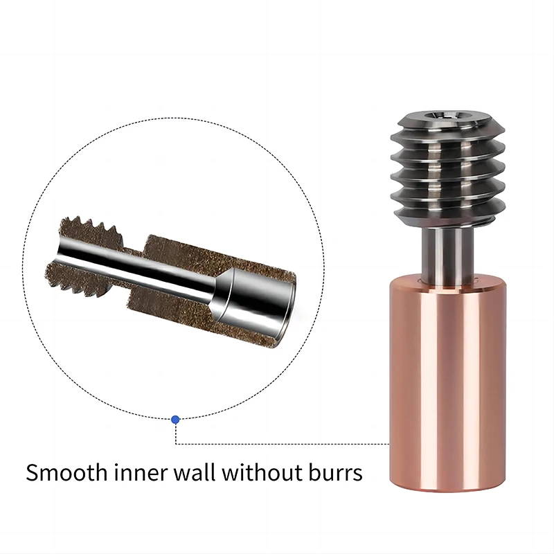 Bimetal HeatBreak For Ender 3 S1 3D Printer Throat Copper Plaed Titanium Alloy For Ender3 S1 Pro Sprite Extruder Hotend