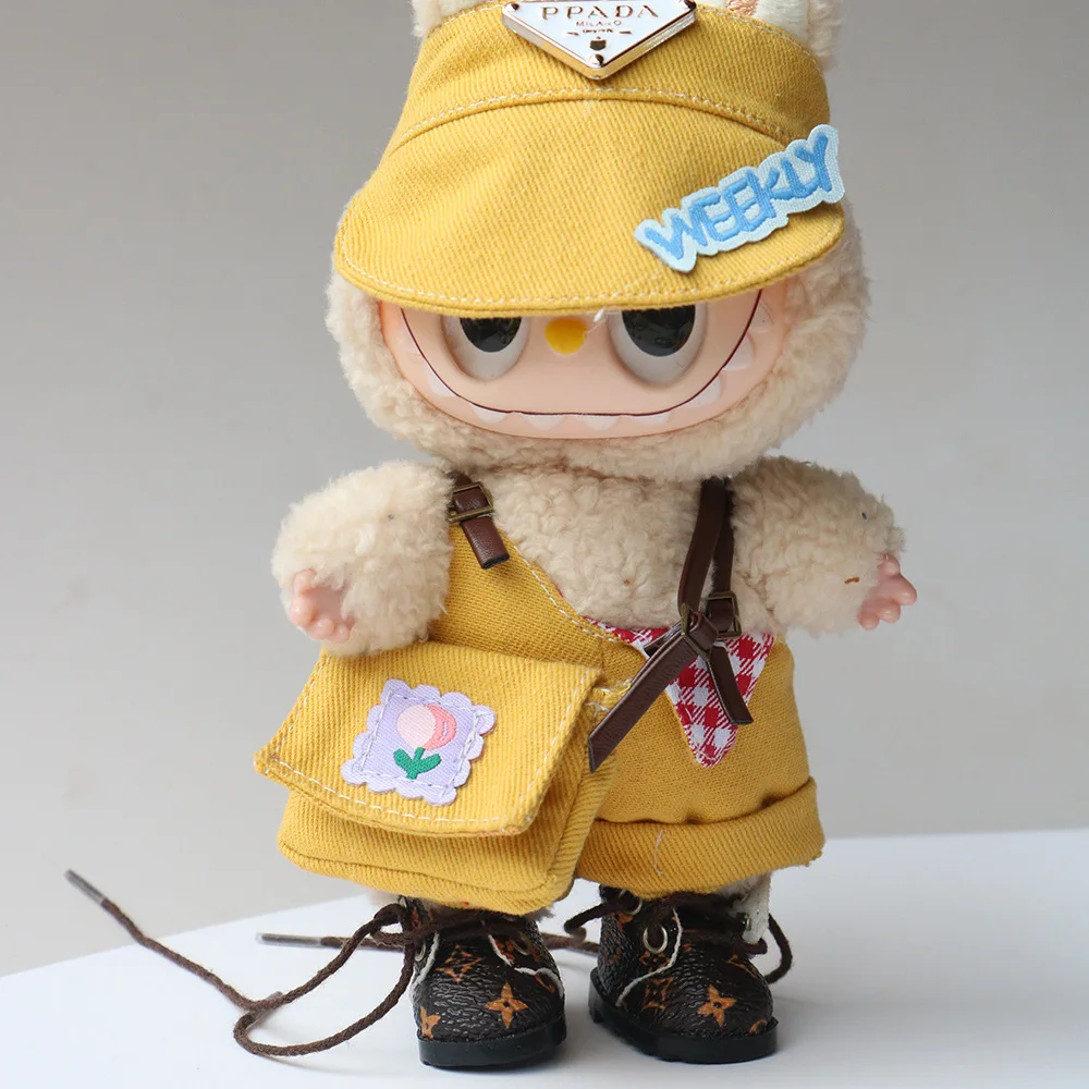 حقيبة Labubu Messenger الجديدة الأكثر مبيعًا إكسسوارات الدمية حقيبة بسيطة ومتعددة الاستخدامات بلون سادة متعددة الألوان اختيارية