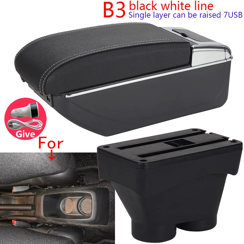Voor Peugeot 208 Armsteun Doos 2012-2018 Auto Opbergdoos Armsteun Auto Accessoires Retrofit Onderdelen Interieur Detail Grote Ruimte asbak