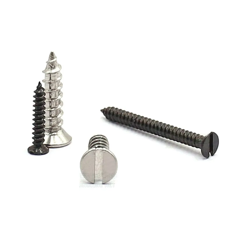 

100Pcs M1.4 M1.6 M2.3*L=8-16mm Slotted Flat Countersunk Head Machine Screw Bolt Self-tapping Pointed Tail Screws