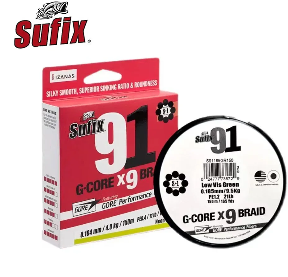 

Sufix New 91 BRAID 9 braided PE wire for remote projection, micro object smooth and wear-resistant Fishing Line sub main