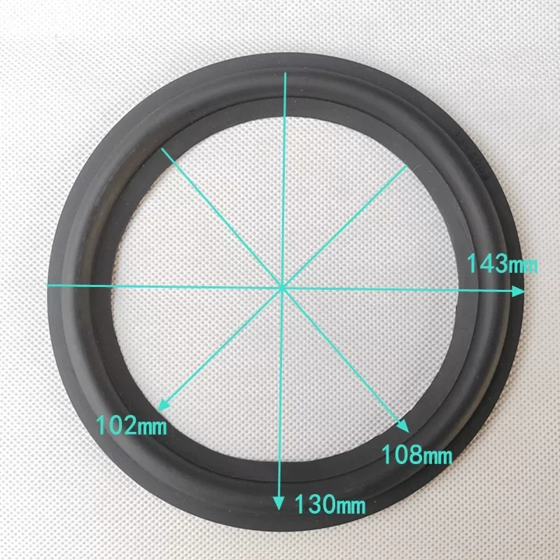 GHXAMP Borde de Reparación de Goma Súper Suave de 143 mm para N601, HiVi D6/D6, Boliang BL601, 2 Piezas