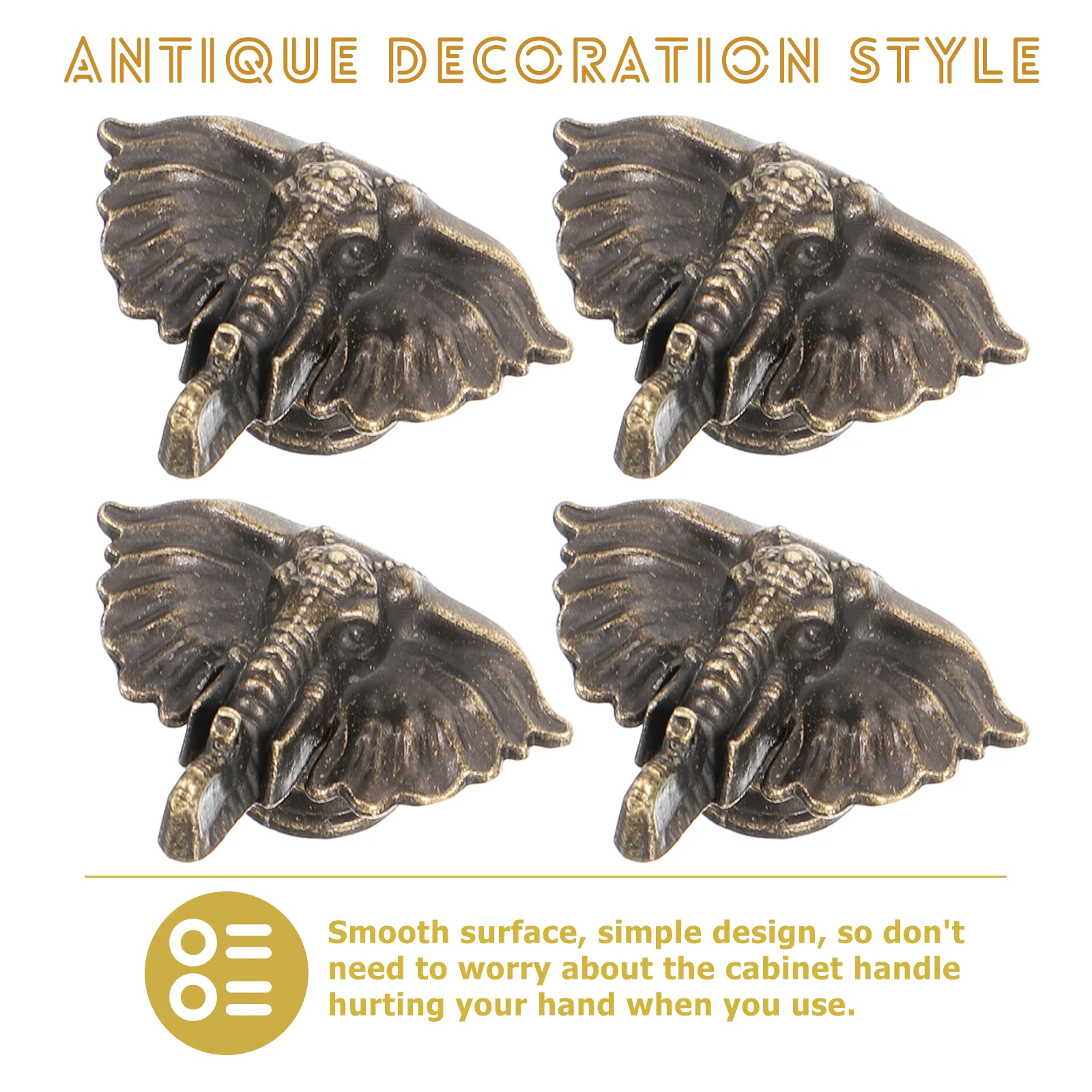 

10Sets Zinc Alloy Animal Head Drawer Pull Handles Vintage Cabinet Knobs for Dresser Wardrobe Drawers Drawer Handle