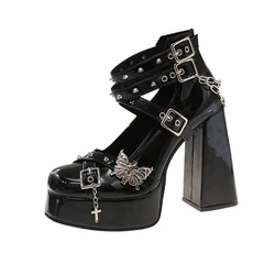 High Heel Women Sandals 2022 Summer Black Stilettos Ankle Buckle Strap Ladies Casual Pumps PU Sexy Sandalias Comodas De Mujer