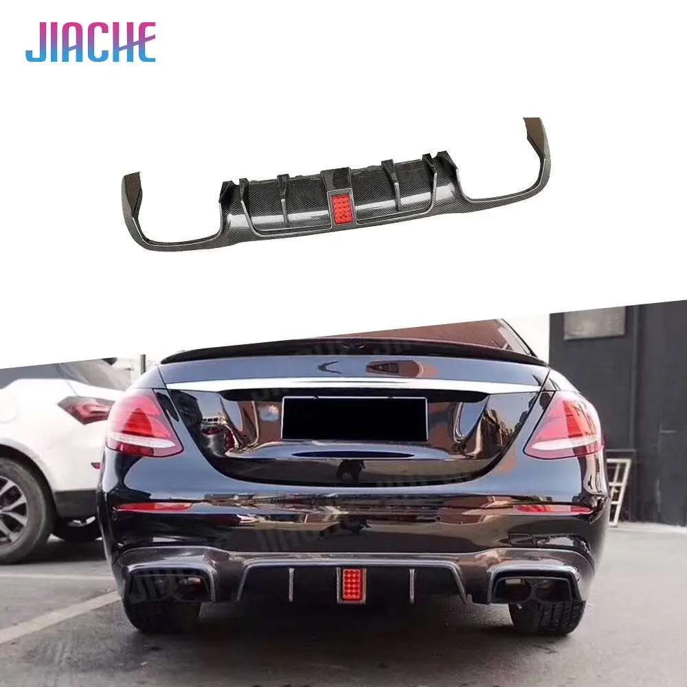 

Carbon Fiber Rear Diffuser for Benz W213 E Class E63 AMG Sport 2017-2020 Fiber Glass Rear Bumper Diffuser Lip