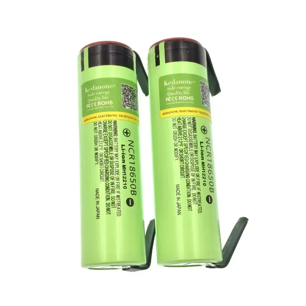 NEW original NCR18650B 3.7V 3400mAh 18650 rechargeable lithium battery is suitable for Panasonic flashlight + DIY nickel film
