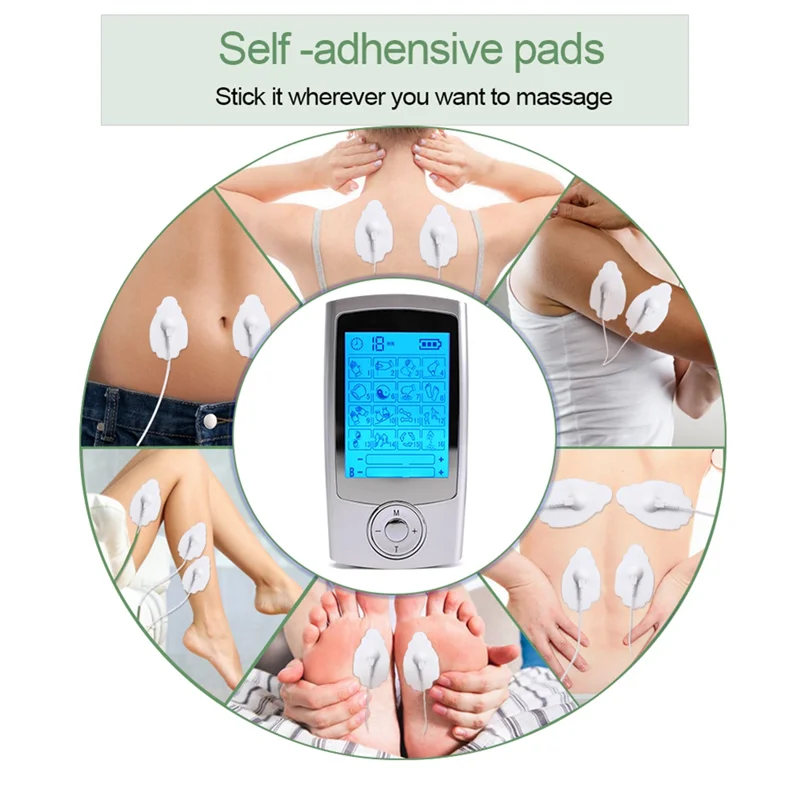 ABVI-EMS الوخز بالإبر العلاج الرقمي الكهربائي 16 طرق مدلك الكهربائية الجسم نبض تدليك عشرات العضلات محفز