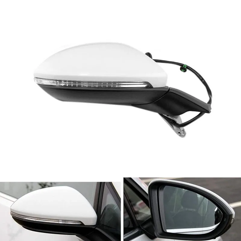 

Car Electric Folding Rearview Mirror Assembly Heating Mirror with Light for Golf 7 MK7 2014-2016 5GG 857 507 a