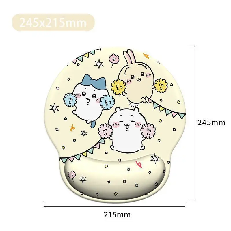 Anime Chiikawa Mouse Pad with Wrist Rest Non-Slip Rubber Computer Pad Cartoon Hachiware Usagi Keyboard Mouse Pad Work Game Gift - view 4