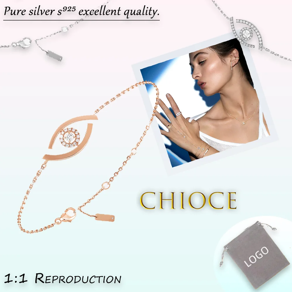 

Premium Luxury Fashion Premium Luxury Pure Silver s925 Elegant Lucky Eye Series Diamond Exquisite Bracelet