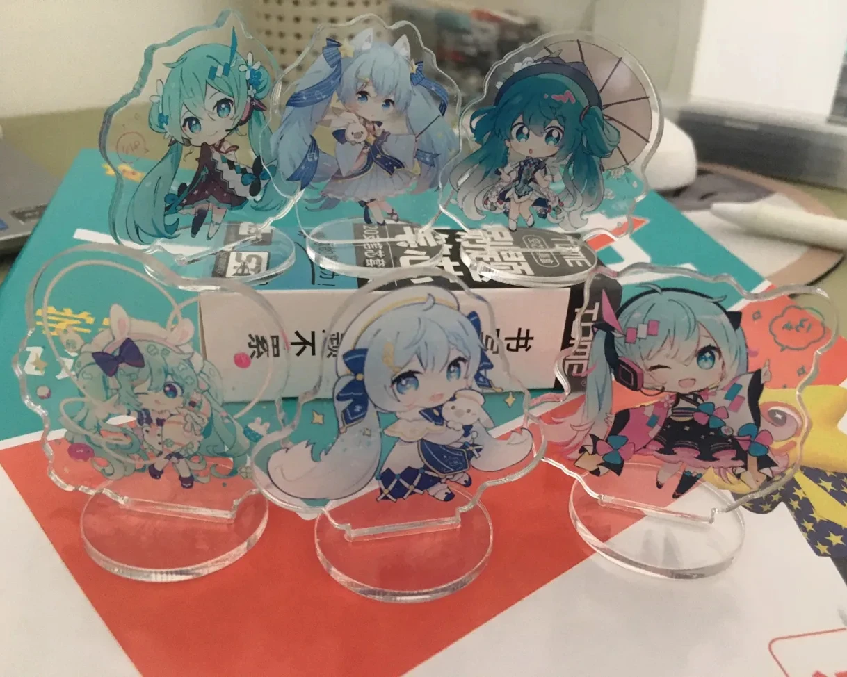 شعبية أنيمي الطرفية لطيف هاتسون ميكو Q-نسخة الحلي، الاكريليك الواقف مجموعة من ستة، هدايا عيد الميلاد الرائعة #3