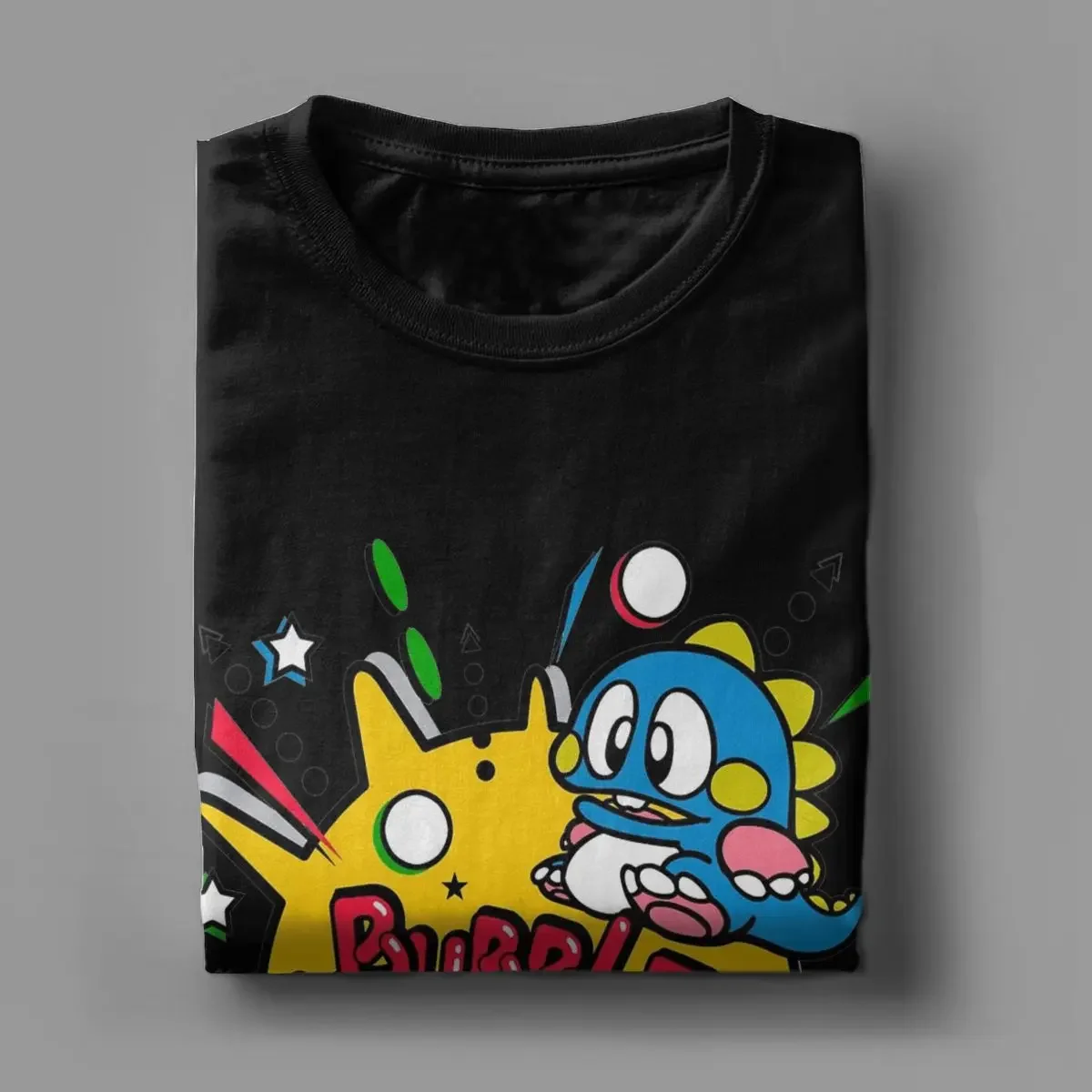 Bubble Bobble T-Shirt for Men Leisure 100% Cotton Tee Shirt Crew Neck Short Sleeve T Shirts Graphic Printed Clothing