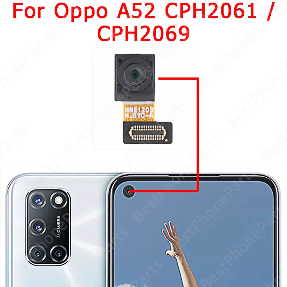 Selfie Big Front Rear Backside Back View Facing Camera Module For OPPO A52 A53 A53s A54 A54s A57 A59 Flex Cable