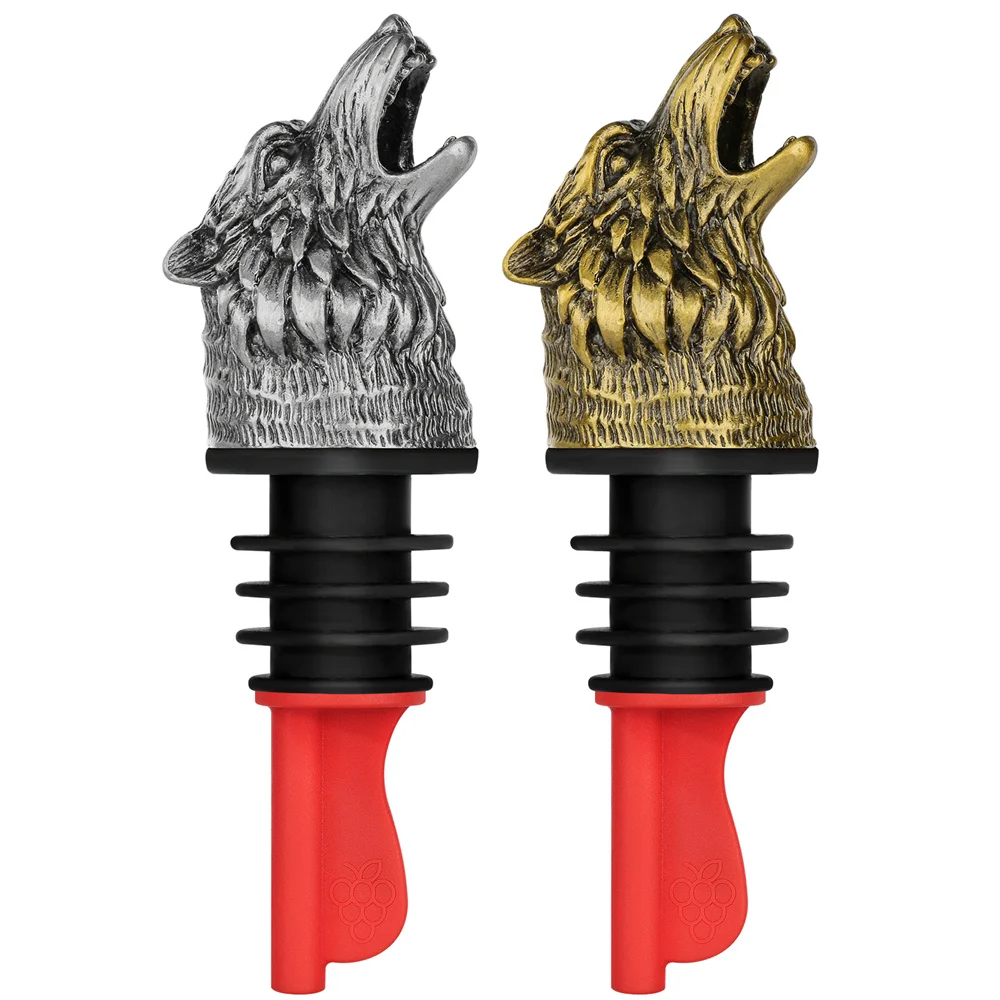 

Металлический декор в виде головы волка, пробка для бутылки вина, аксессуары для кухни и бара, пробка для бутылки красного вина, инструмент для розлива, подарок для вина