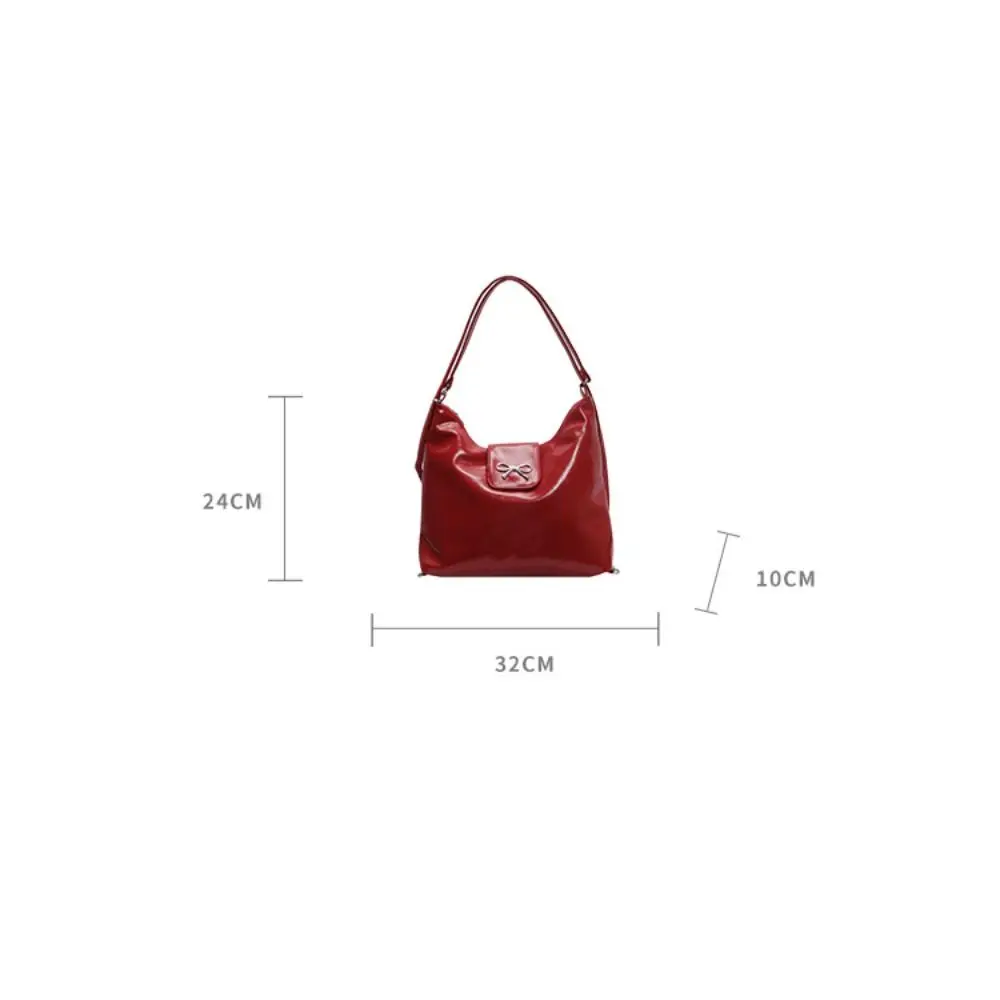 Mode effen kleur strik crossbody tassen hoge capaciteit strik Tote portemonnees Y2K Satchel hobo tas