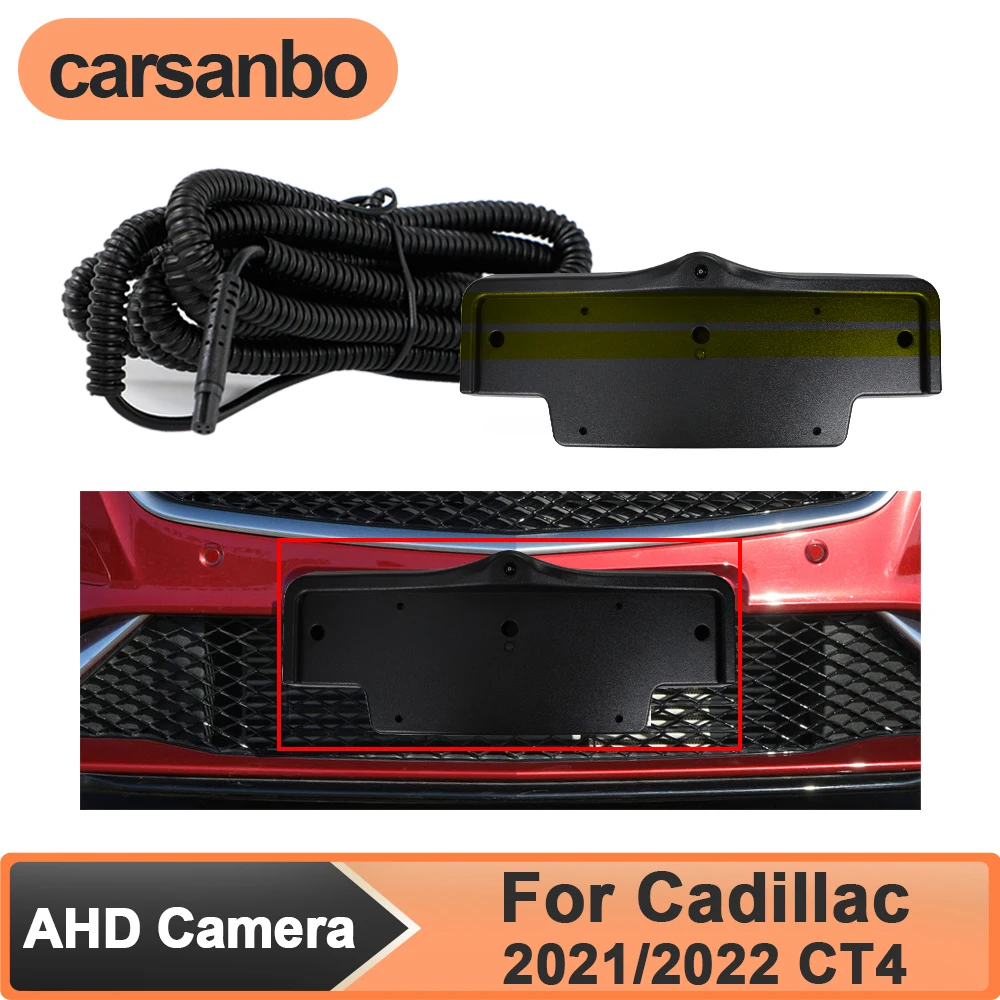 

Carsanbo AHD 1080P Car Front View Camera for Cadillac 2021/2022 CT4 Night Vision Fisheye 150° Lens OEM Vehicle Camera Waterproof