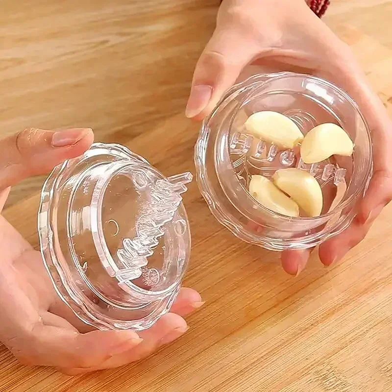 Garlic Crusher Tools Manual Ginger Mincer Press Non-Slip Garlic Mincer Ginger Peeler Garlic Presses for Mincing Kitchen Gadget