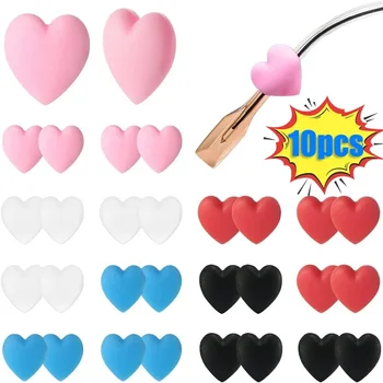 10Pcs Silicone Heart Anti Slip Ear Hook Eyeglass Eyewear Accessories Eye Glasses Grip Temple Tip Holder Spectacle Eyeglass Grip