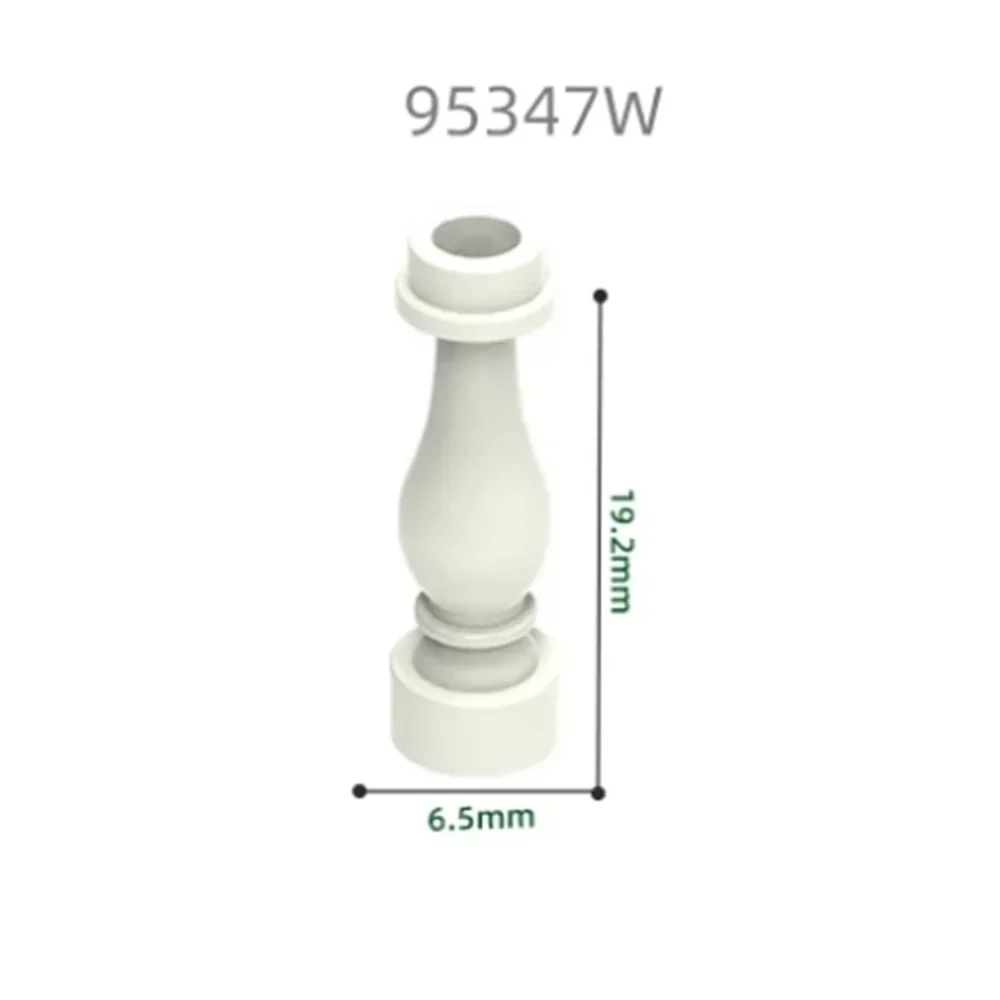 Image of MOC 10 Stück Spezielle Europäische Stilpfeiler 95347W Zaun-Teile Bausteine Verbindbare Ersatzbausteine Spielzeug für Erwachsene Jungen Geschenk