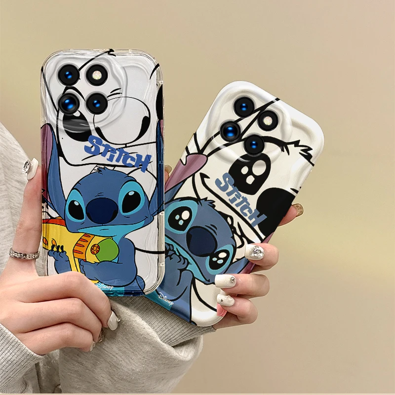 New Disney Stitch Cartoon Phone Case for XIAOMI 14 13 12 T Pro 11 Lite Poco F6 F5 F4 F3 X6 X5 X4 X3 GT M3 M4 Pro Dustproof Cover