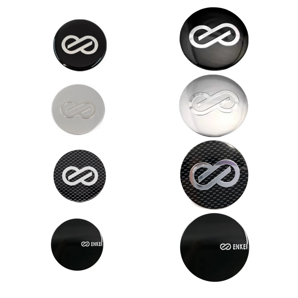 4pcs 45mm 56mm Enkei Center Cap Car Sticker Emblem Car Wheel Hubcaps Cover Logo Badge Aluminum Styling  Accessories