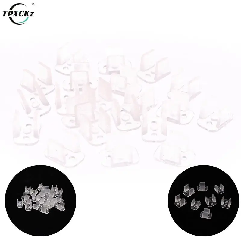 20Pcs/set Neon Strip Clip 6x12mm / 8x16mm LED Fixing ABS Plastic Mounting Clips LED Fixing ABS Plastic Mounting Clips