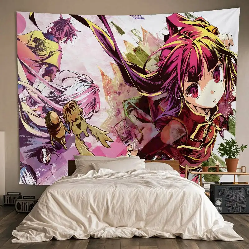 

1PC Anime No Game No Life Tapestry Room Decor Wall Cloth Party Hanging Background Room Decor Baby Room