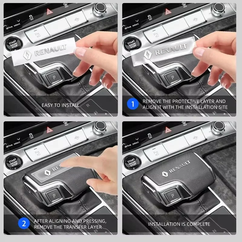 ملصقات إبداعية معدنية للسيارة ملصق ديكور مقاوم للماء لرينو داسيا ذات المناظر الطبيعية الخلابة لوغونا توينغو رمز فلونس اسبيس كليو ملحق