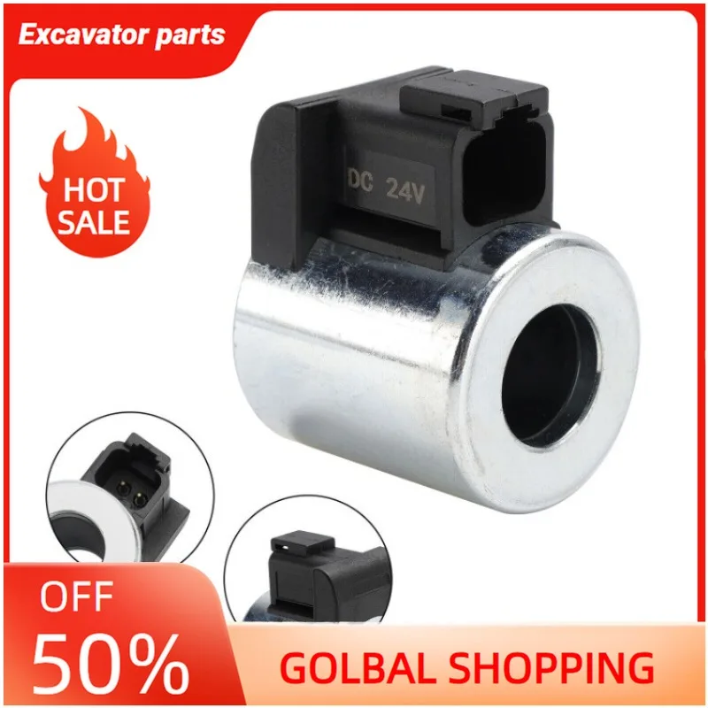 

1 шт., детали катушки электромагнитного клапана 3036401, подходят для экскаватора HYDAC 24 В постоянного тока E4