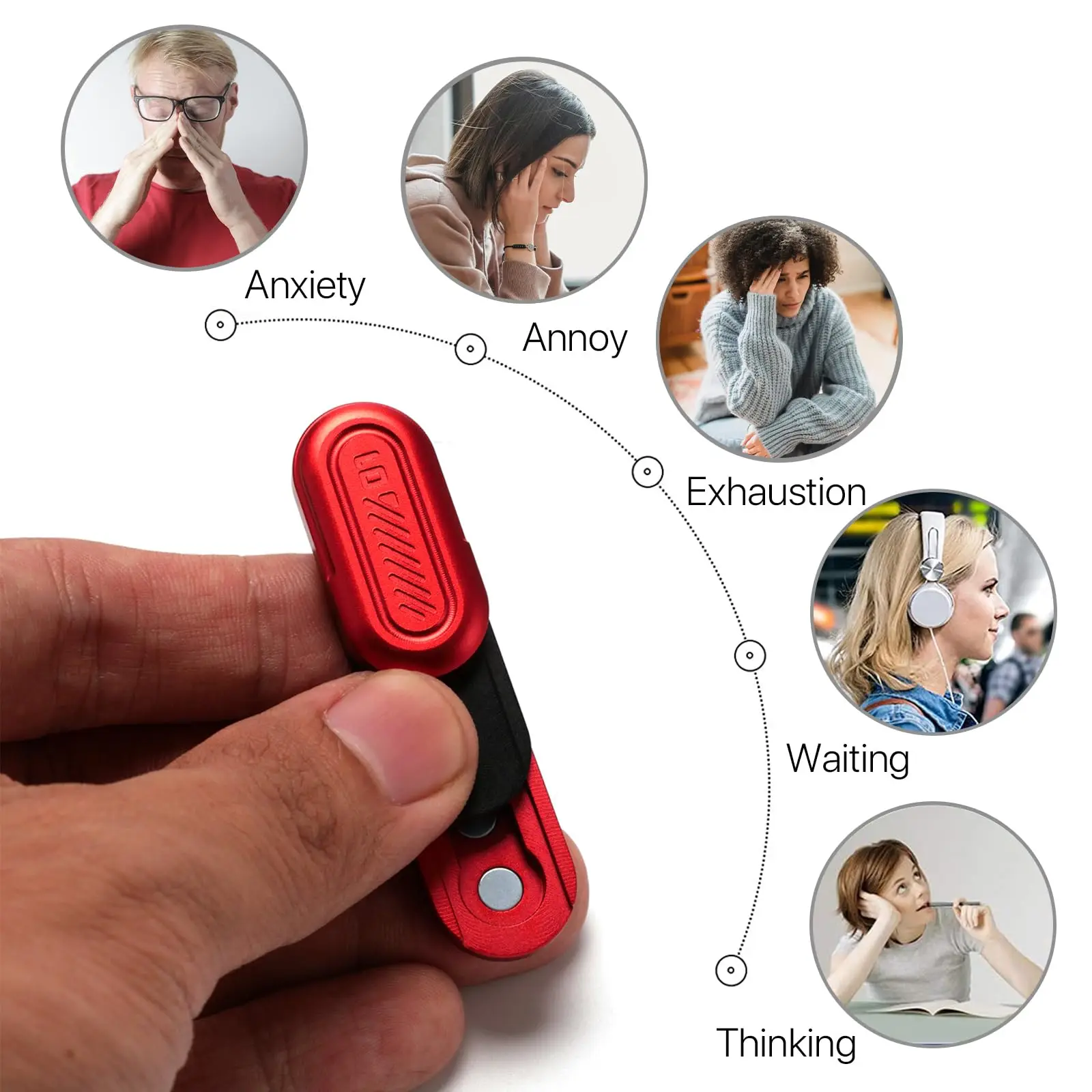 Metall Pod Fidget Slider Touch Stress Relief Reaktion Angst ADHS Werkzeug Schreibtisch Spielzeug Spielzeug für Kinder Erwachsene
