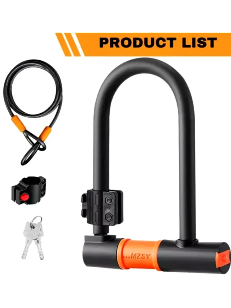 AliExpress NONE 1.2m Bicycle Lock U Shaped Bike Security Steel Cable Anti-Theft Motorcycle Mtb Road Bike Lock Rope Cable Cycling Accessories