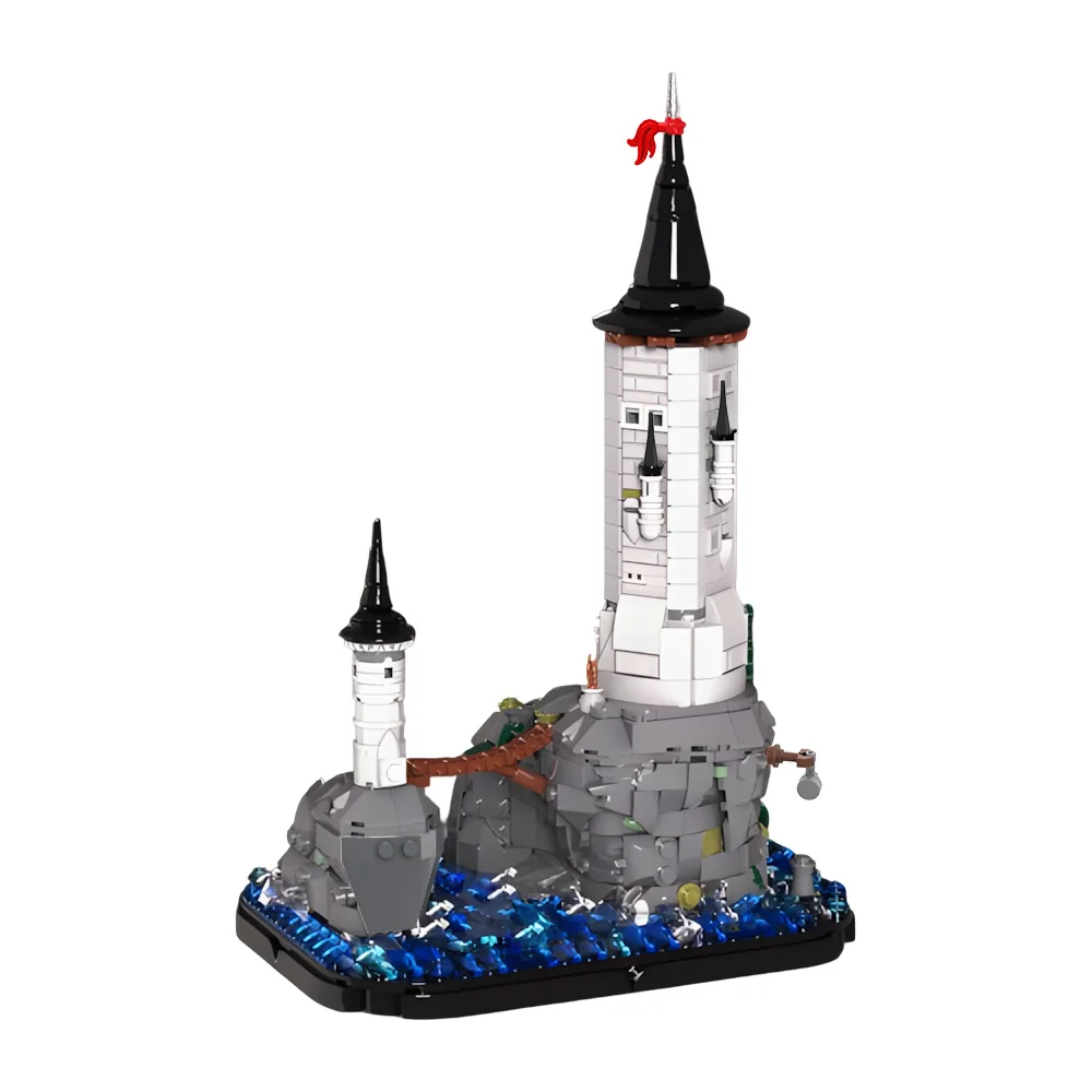 

1327PCS Creative Expert MOC Lighthouse Building Blocks Sets Fisherman Island Tower Architecture Model Bricks Assemble Toys Gifts