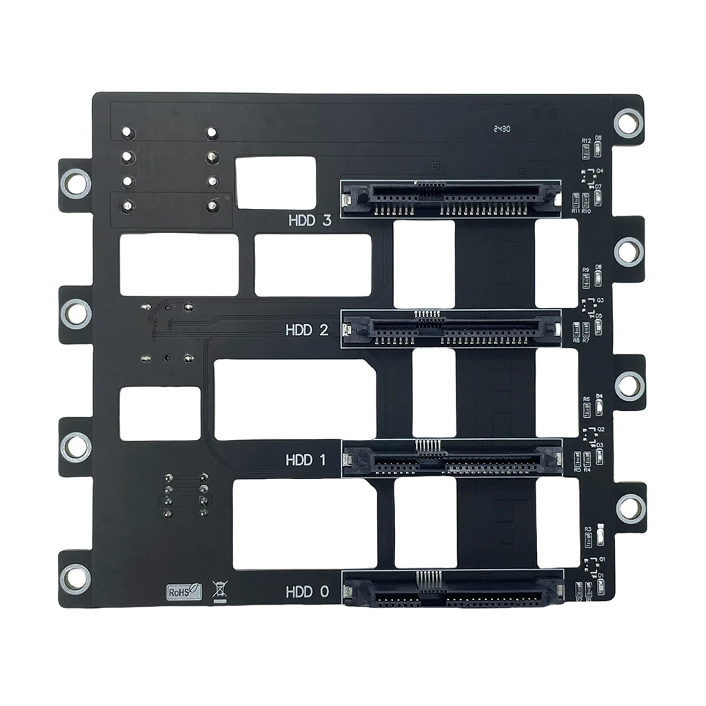 Dual/Triple/4/5-Bay SATA Festplatten-Backplane NAS-Gehäuse Adapterplatte SATA 6G Großes 4D-Netzteil Speicher-Server-Backplane – Detail 15