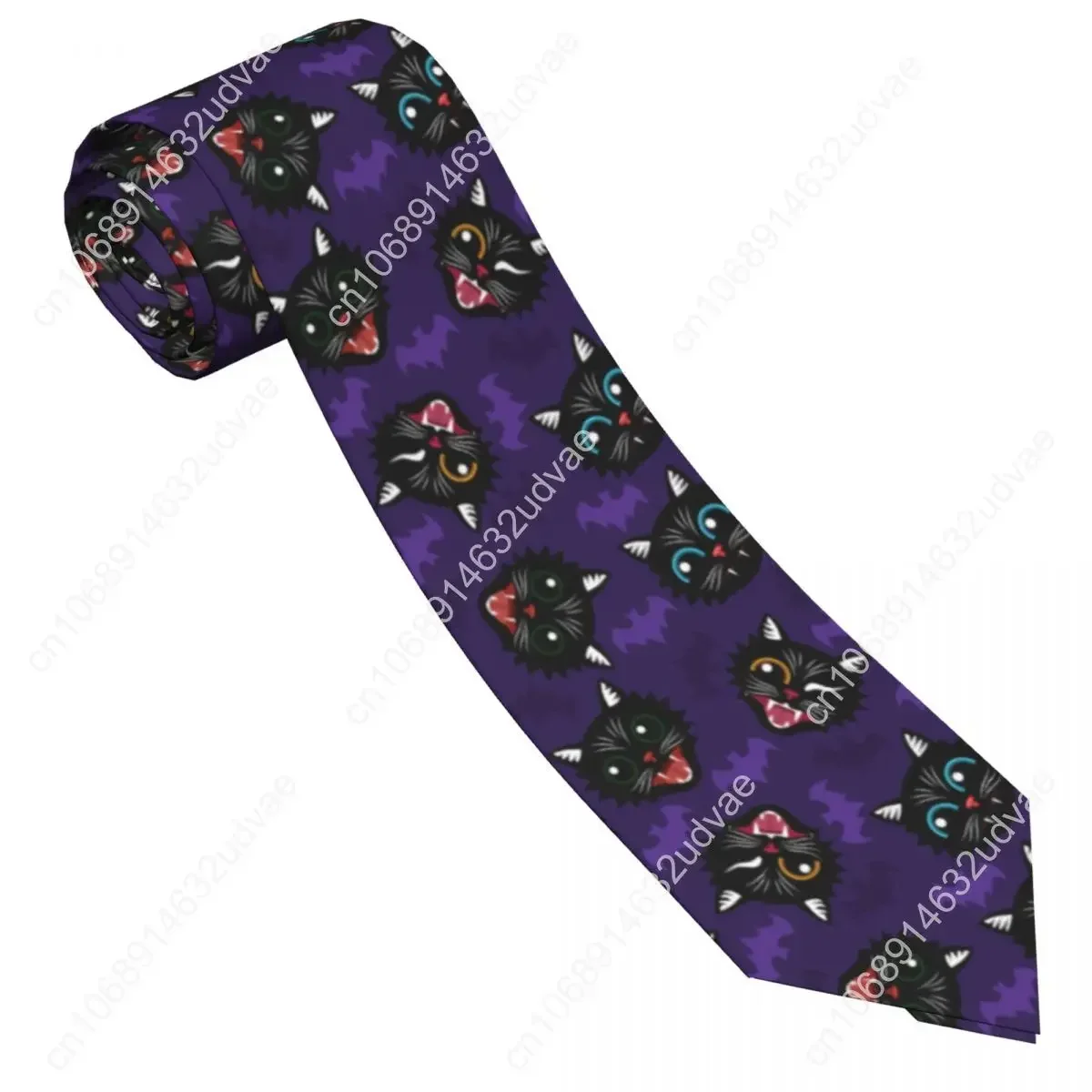 Black Cats And Bats Tie For Men Women Necktie Tie Clothing Accessories