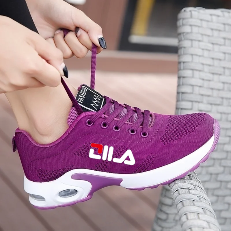 Zapatos Deportivos ligeros de malla transpirable para mujer, zapatillas informales para caminar, tenis, verano, nueva moda