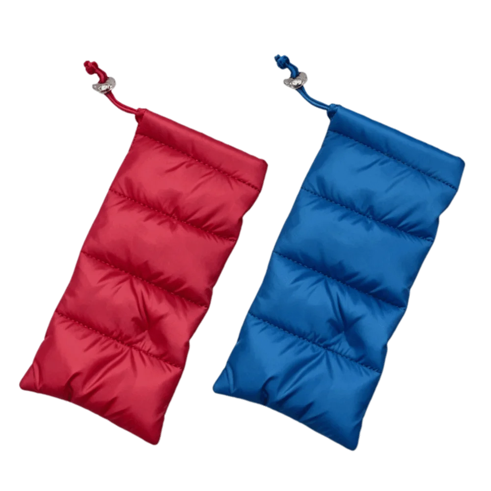 Down Jacket Quilted Padded Eyeglass Case Drawstring Shockproof Sunglasses Storage Bag Lightweight Soft Spectacle Case Camping