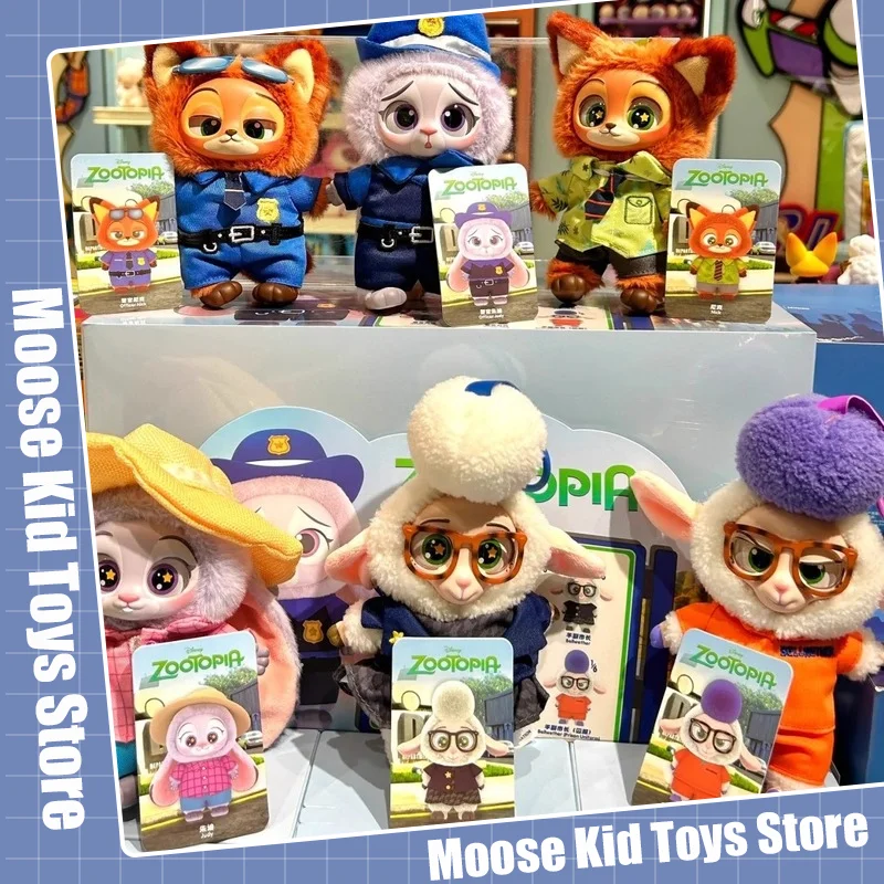 

Authentic Disney Zootopia Series Vinyl Doll Blind Box Toys Ornaments For Girls Birthday Gift Officer Nick Judy Backpack Pendant