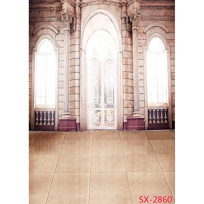 Vinyl Chụp Ảnh Phông Nền Chống Đỡ Hoa Sàn Gỗ Lâu Đài Cưới Chủ Đề Chụp Ảnh Phòng Thu Nền 2157 YXFL-51