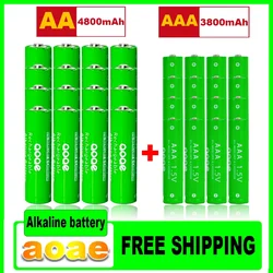 100% новые аккумуляторные батареи AA и AAA, 4800 мАч, 3800 мАч, 1,5 в, подходит для игрушек, 1 5 В батарея aaa 1 5 В батарея