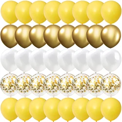 40PCS 10/12inch Yellow Gold Package Balloons Gender Reveal Wedding Valentine's Day Baby Shower Birthday Globos Party Decorations