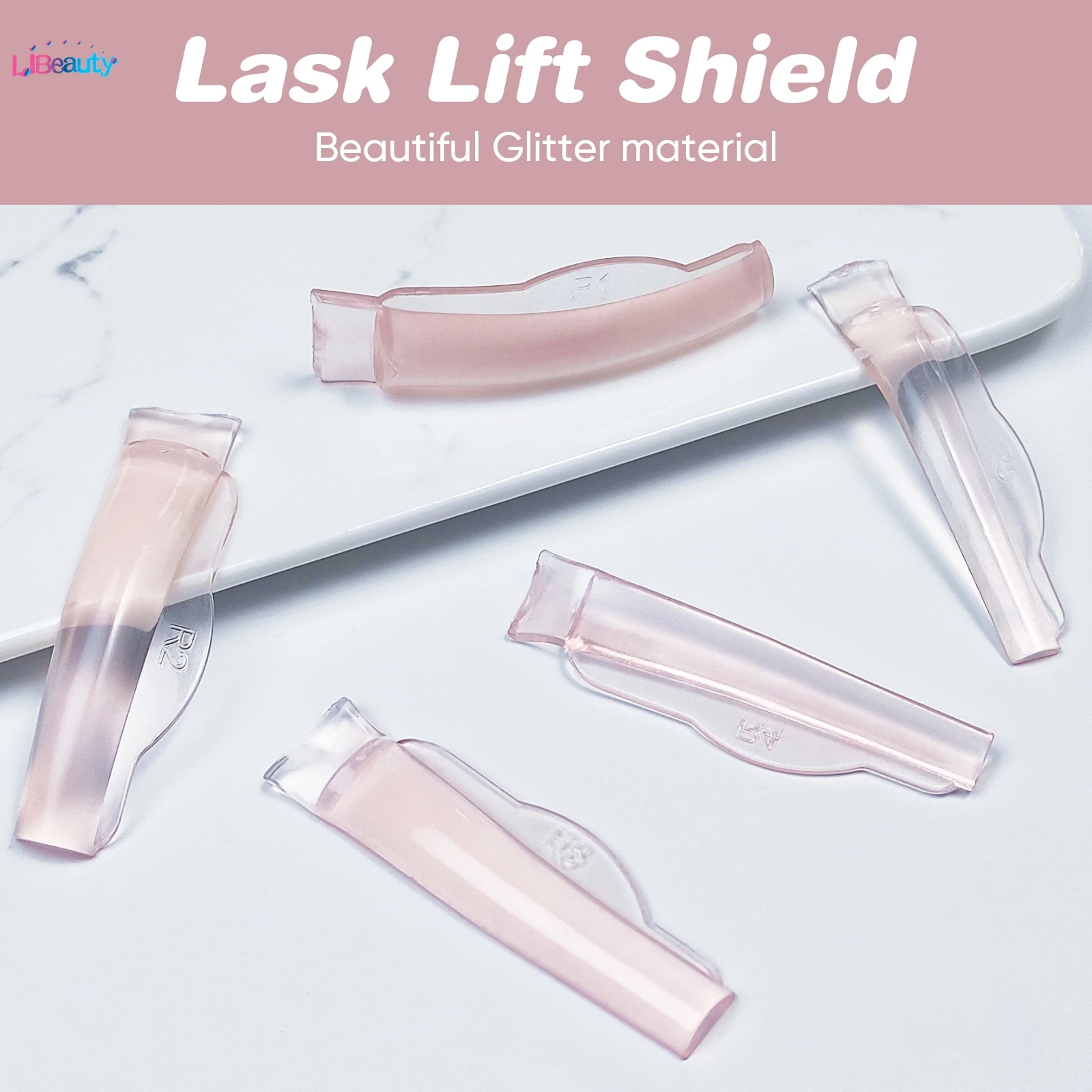 5 Pairs Free Glue Silicone Eeyelash Curling Iron Sticky Lash Lift Shield Lifting Eyelash Curler Accessories Eeyelash Perm Tools