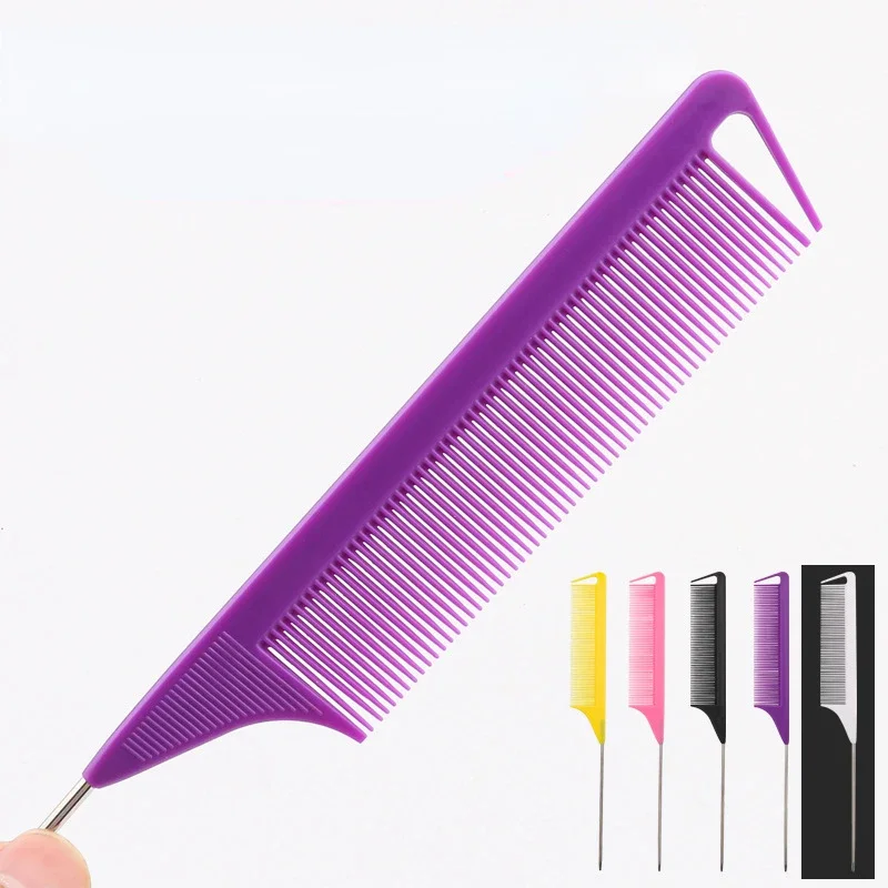 Styling Tip-tail Comb Dyeing Hair Highlighting Comb Plastic Hair Styling Comb Hair Salon Hairdressing Tools Barber Accessories