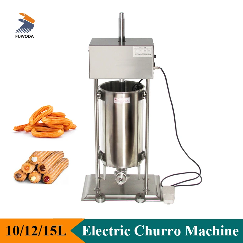 

Commercial Electric Spanish Churros Making Filling Machine 10L/12L/15L Stainless Steel Latin Fruit Churros Maker