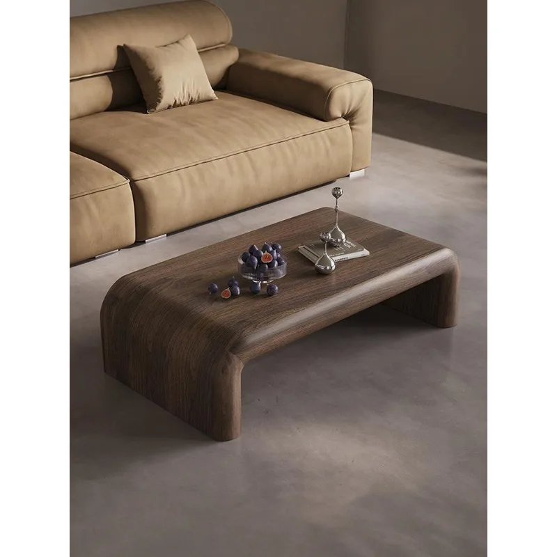 

Creative coffee table living room simple small apartment high-end black walnut home minimalist designer medium retro style table