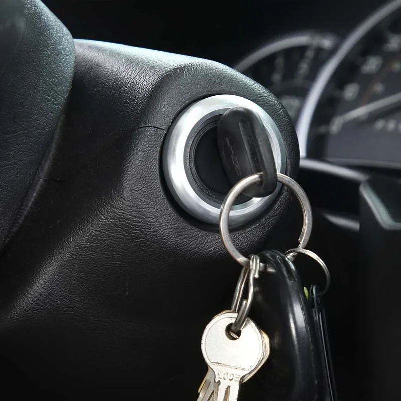 

For 2003-07 Hummer H2 Aluminum Alloy Red/Silver Car Styling Car Ignition Key Lock Lock Ring Trim Cover car interior accessories